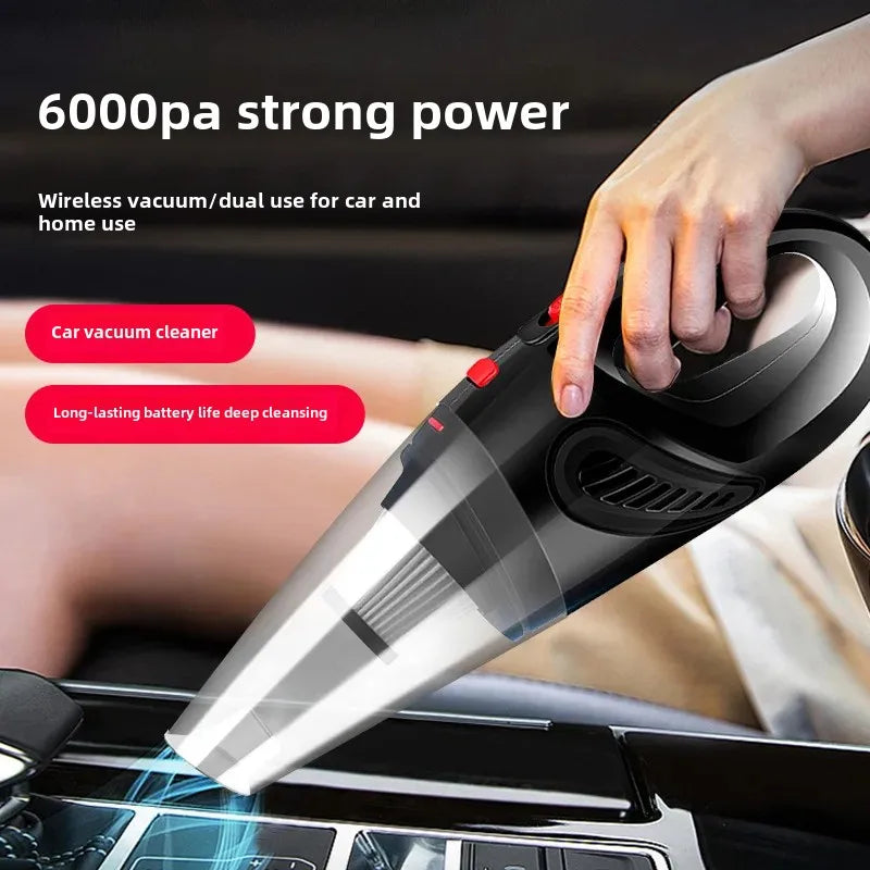 High-Power Portable Wired Handheld Vacuum Cleaner - USB Charging, Dual-Purpose Dry/Wet Use