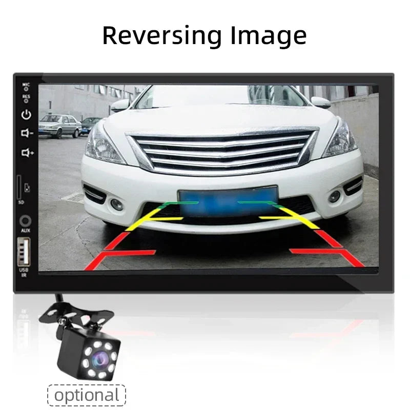 Car Stereo 7-Inch 1 Din CarPlay Android Auto MP5 Head Unit With USB Bluetooth Rear View Camera Fall 2025 Gift