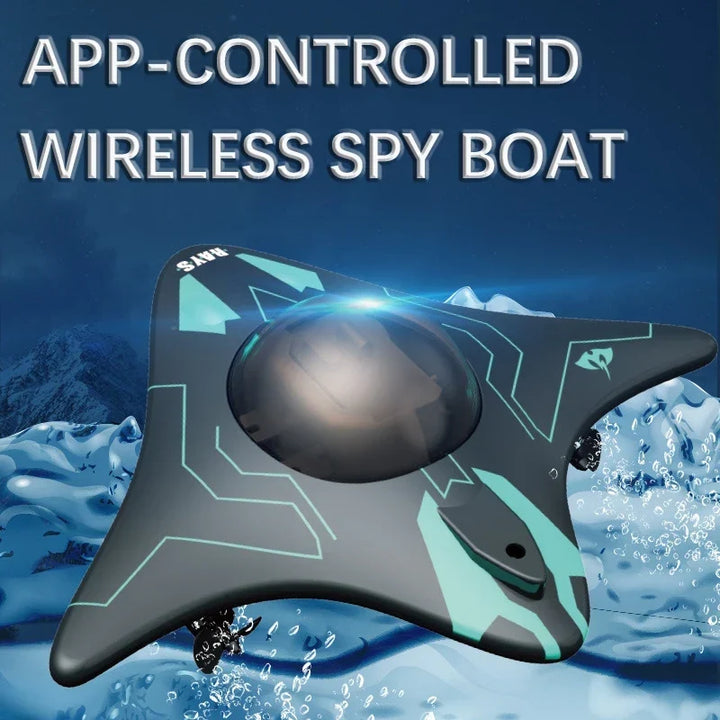 WiFi Mini RC Speedboat with Underwater Camera - Real-Time Transmission, 15m Range, Perfect for Kids&