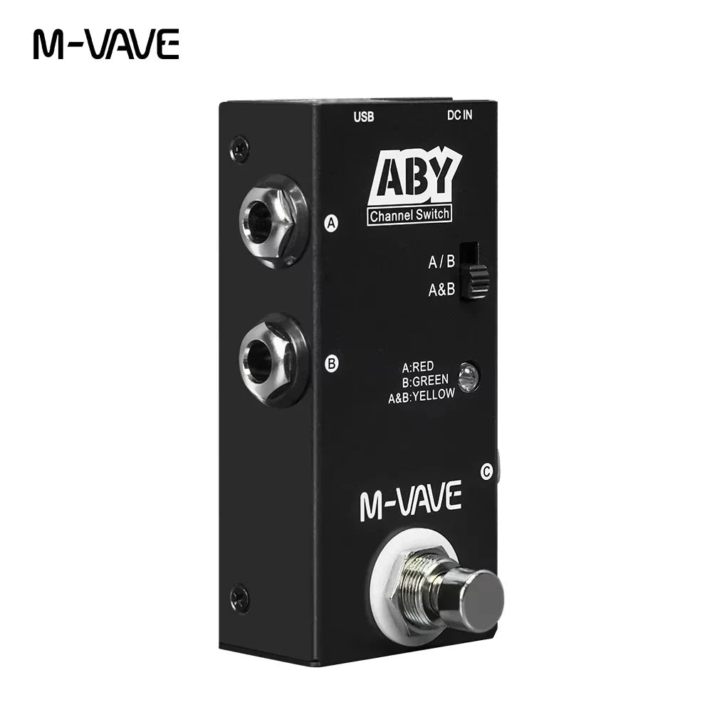M-VAVE ABY Line Selector Pedal – True Bypass AB Box Mini Guitar Bass Channel Switch 2026