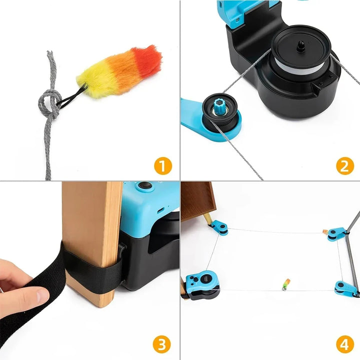 Adjustable Speed Cat Wheel Exerciser - Indoor Treadmill for Active Cats, Remote Control Toy