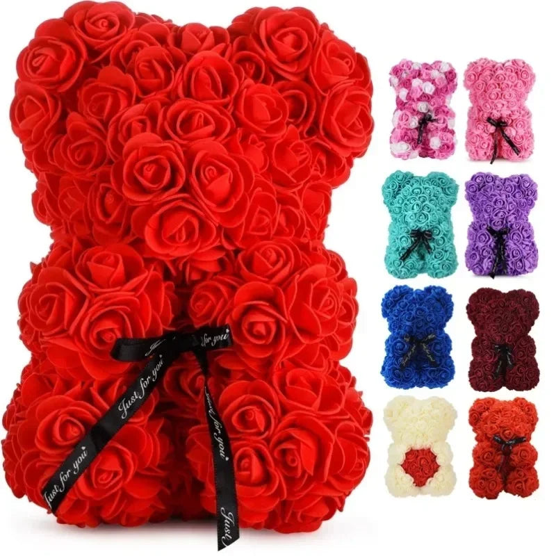 Eternal Rose Bear With LED Lights Gift Decor 2026 Mother Day Valentine Day Trend Gift Ready