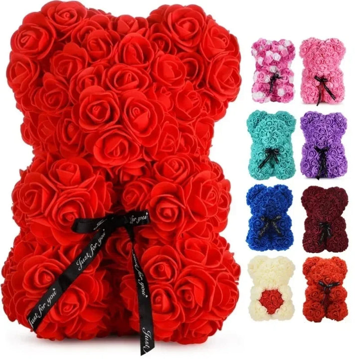 Eternal Rose Bear With LED Lights Gift Decor 2026 Mother Day Valentine Day Trend Gift Ready