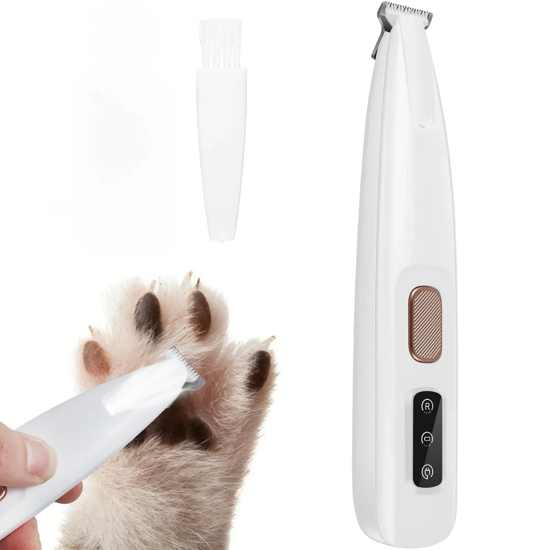 Waterproof Dog Paw Trimmer with LED Light – 18mm Wide Blade LED Display Pet Grooming Clipper 2026