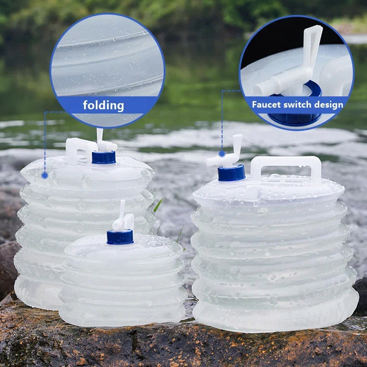 Portable Foldable Collapsible Water Bag 5–15L – Outdoor Camping Hiking Picnic Emergency Carrier 2026
