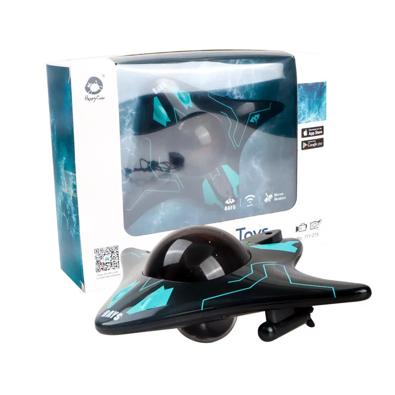 WiFi Mini RC Speedboat with Underwater Camera - Real-Time Transmission, 15m Range, Perfect for Kids&