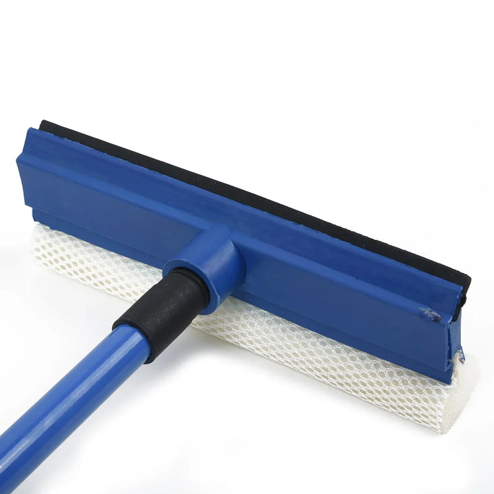 Telescopic Window Glass Cleaner with Long Handle Sponge Brush - Household Cleaning Tool