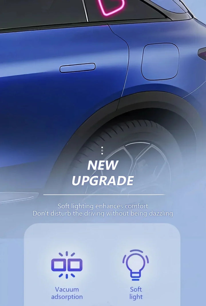 Car Window Neon Light Heart Shaped LED Interior Lamp TikTok Viral Fall 2026 Solar Powered Wiring Free