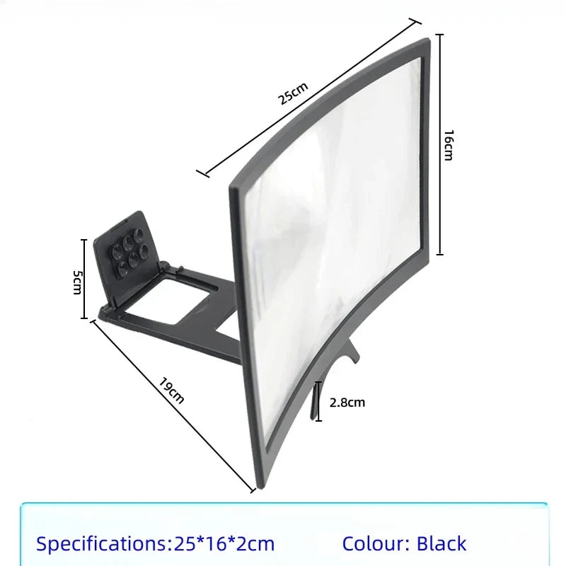 Phone Screen Magnifier 12 Inch Curved Desk Stand For Hands Free Video Viewing Back To School 2026 Ultra Clear