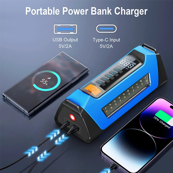 Car Jump Starter Portable Power Bank 12V With Air Compressor 6000A Peak Emergency Start 180 PSI Fall 2025