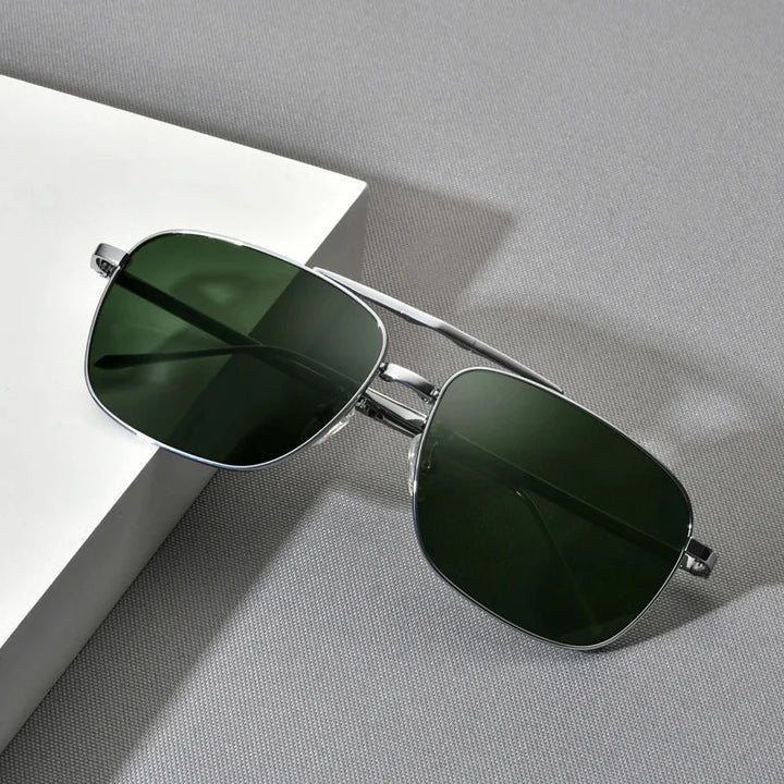 Polarized Sunglasses Titanium Folding Square Frame Ultralight Travel Eyewear Summer 2026 UV Protection