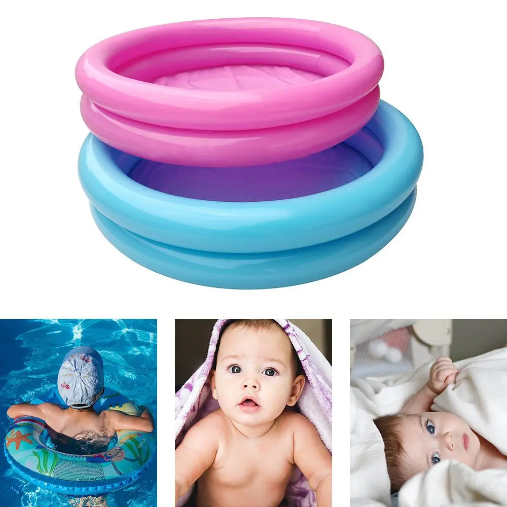 Inflatable PVC Garden Pool for Kids 0-3 Years, Round 60x14cm Puncture Resistant Summer Water Play Basin