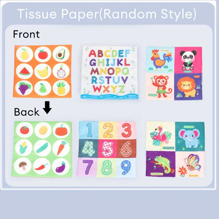 Montessori Cloth Tissue Box Toy Newborn Sensory Toys
