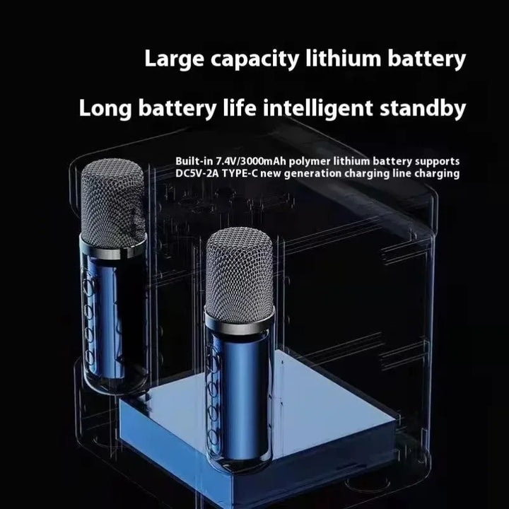 Bluetooth Speaker Karaoke System Portable Wireless 10W With 2 Microphones Outdoor Party Sound Fall 2025