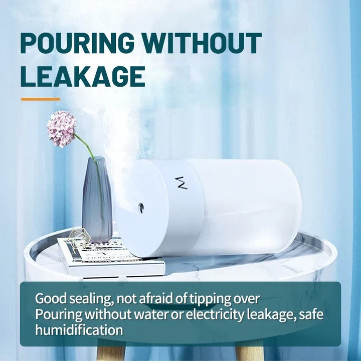 New Mini Fog Humidifier USB - Small Desktop Air Purifier with Large Capacity for Home and Travel
