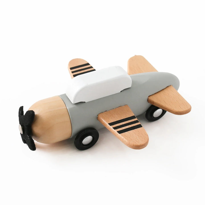 Wooden Montessori Plane Educational Toy for 3-4 Year Olds with colourful Glass Beads for Learning and Creative Play
