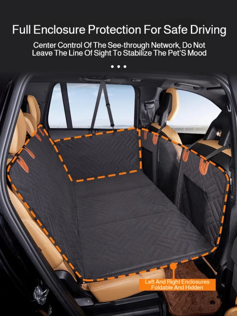 Waterproof Pet Car Seat Cover - Non-Slip Scratch-Proof Hammock Back Seat Protector for Dogs