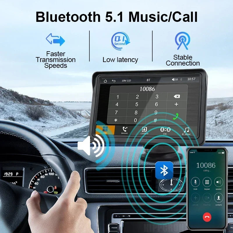 CarPlay Wireless Head Unit 7 Inch In Dash Car Stereo Universal Touch Screen Wireless Android Auto Fall 2025