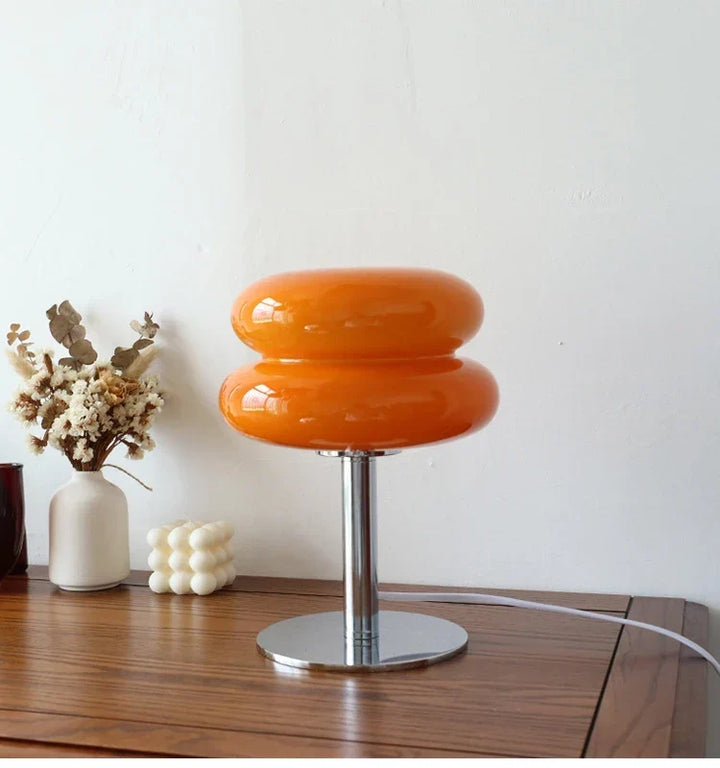Macaron Glass Table Lamp Trichrome Night Light Eye Guard