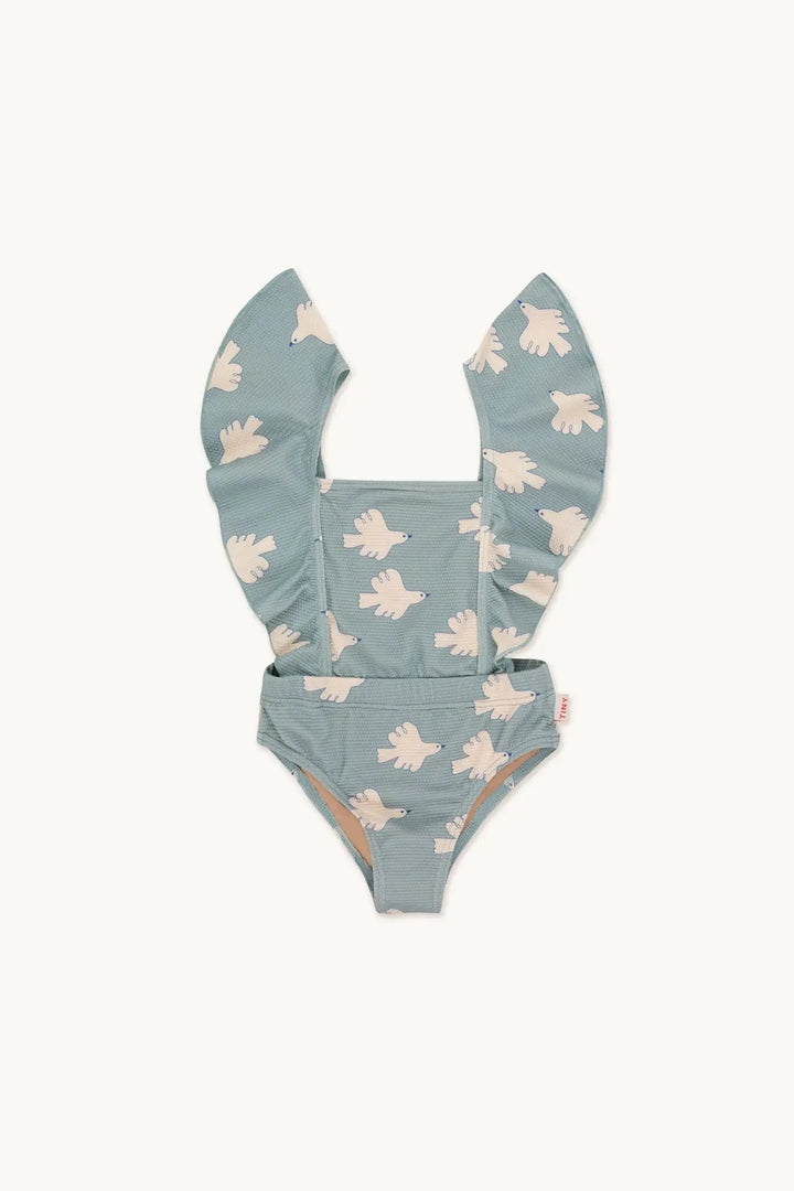 Lightweight unisex one-piece swimsuit - casual cut, nylon, beach &amp; pool wear for kids