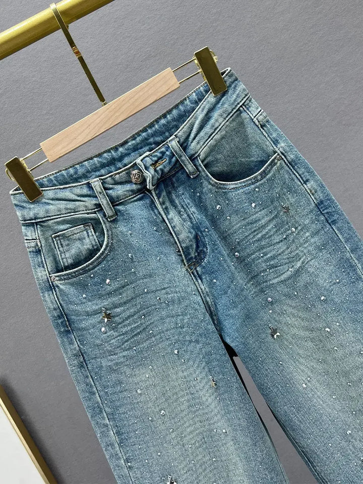 Loose Fit Casual Pants for Women in Blue, Breathable Cotton Polyester, Everyday Comfort Pants