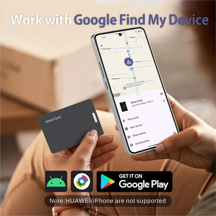 Smart Wallet Tracker Card IP68 Waterproof – Wireless Rechargeable Android Item Locator 2026