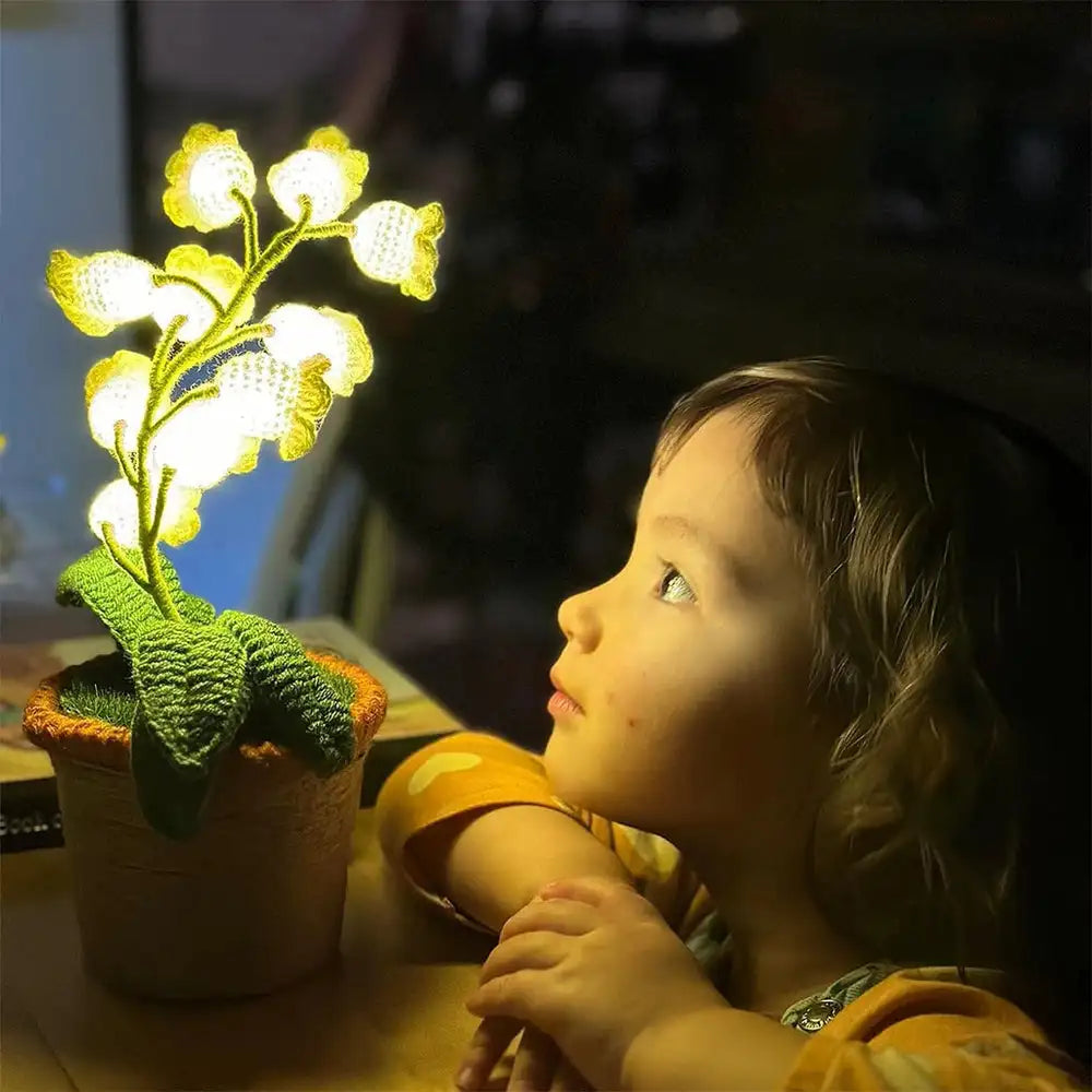 Knitted Lily Of The Valley Cotton Rope Pot Lamp Cozy