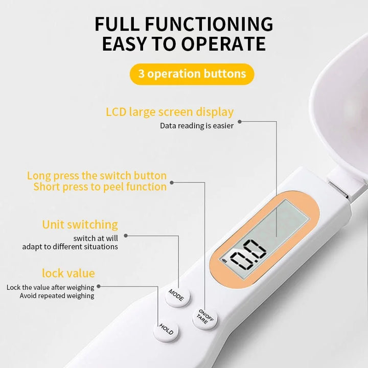 Electronic Kitchen Scale 500g 0.1g LCD Digital Spoon Scale for Food and Baking Measurement Tool
