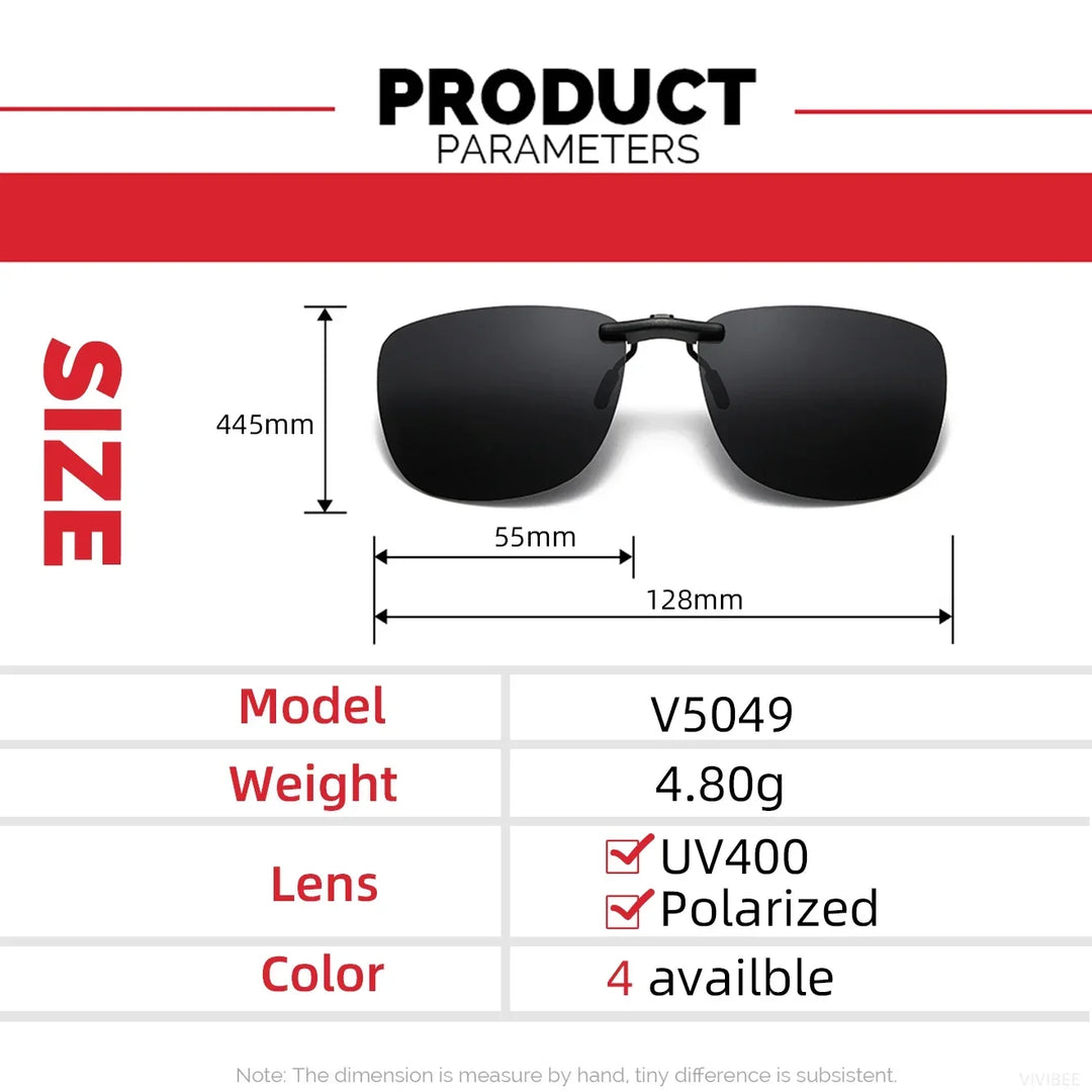 Clip-On Sunglasses Polarized Square Frames UV400 Anti-Glare Night Driving Summer 2026 Trend