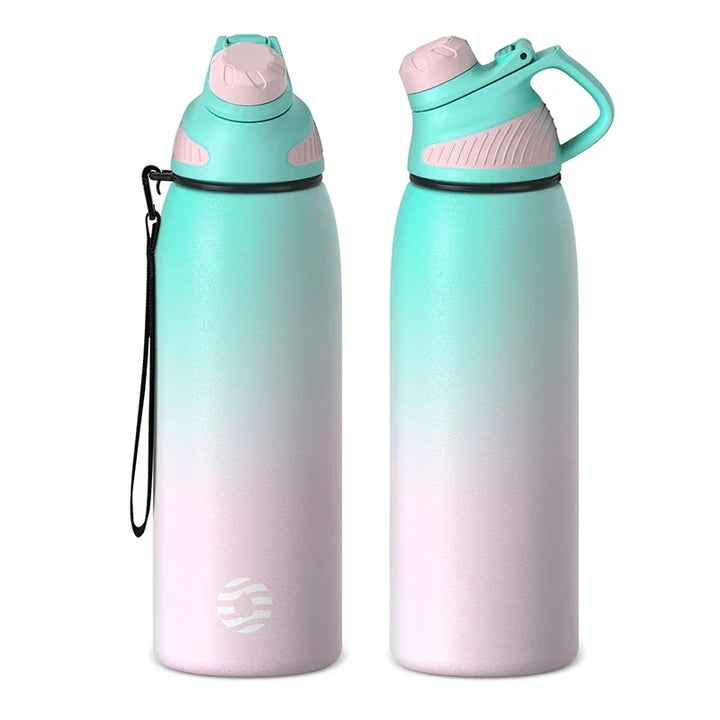 Insulated Water Bottle 1000ml Stainless Steel Vacuum Flask With Magnetic Lid Summer Travel 2026