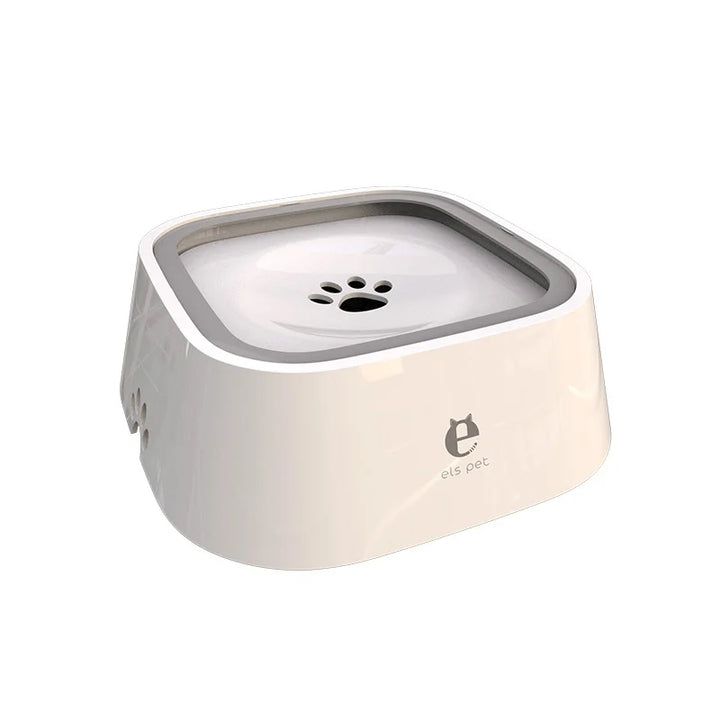 Dog Drinking Water Bowl - 1.5L Non-Wetting Cat Bowl, Spill-Proof Plastic Dispenser for Pets