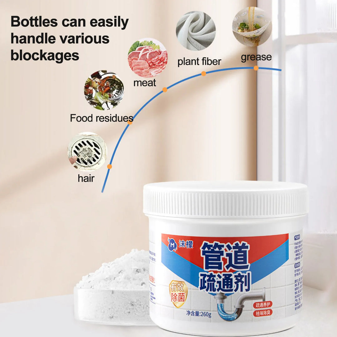 Drain Cleaner Powder 260g Eco Friendly Kitchen Drain Unblocker With Deodorizing Action Spring Cleaning 2026