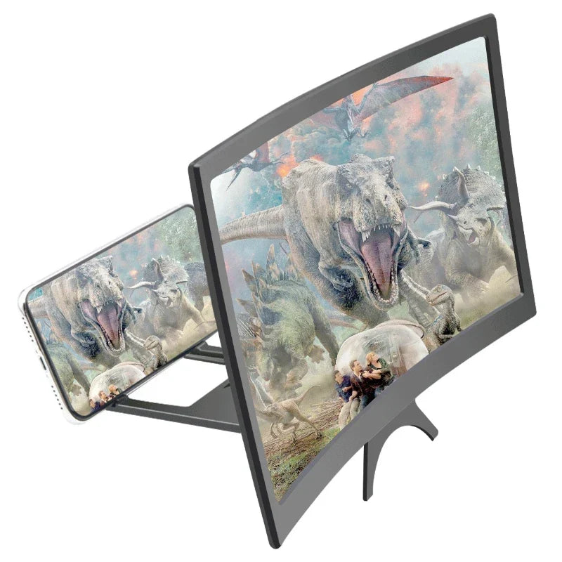 Phone Screen Magnifier 12 Inch Curved Desk Stand For Hands Free Video Viewing Back To School 2026 Ultra Clear
