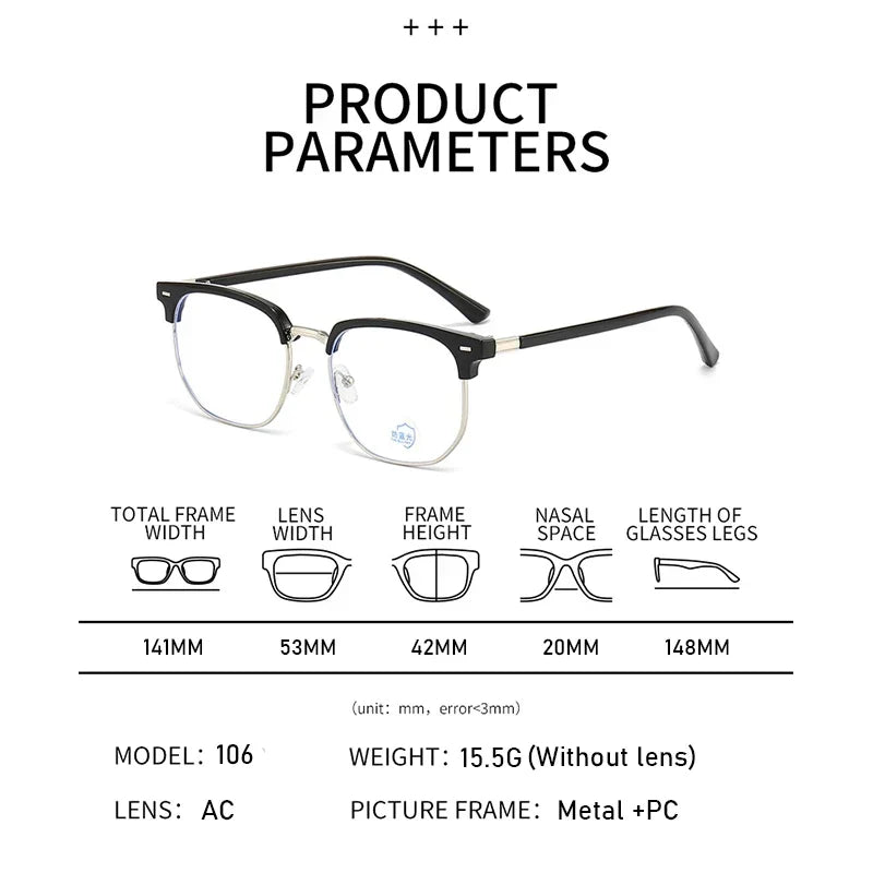 Blue Light Blocking Glasses Photochromic Rectangle Eyewear For Office And Computer Use Fall 2026 TikTok Viral Gift