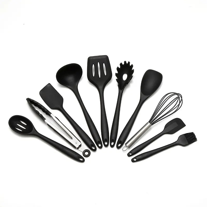 10 PCS Silicone Cookware Set Kitchen Tools Nonstick Baking Utensils