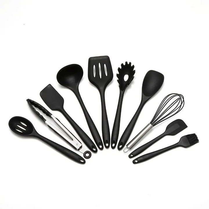 10 PCS Silicone Cookware Set Kitchen Tools Nonstick Baking Utensils