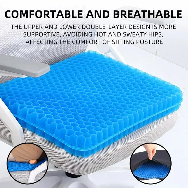Honeycomb Gel Seat Cushion – Pressure Relief for Tailbone Back Pain, Office Chair Wheelchair Car 2026