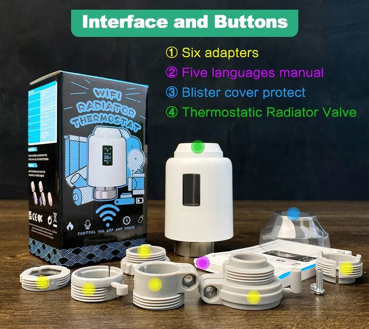 Smart Thermostatic Radiator Valve WiFi Radiator Thermostat Fall 2025 Smart Home Voice Assistant Ready