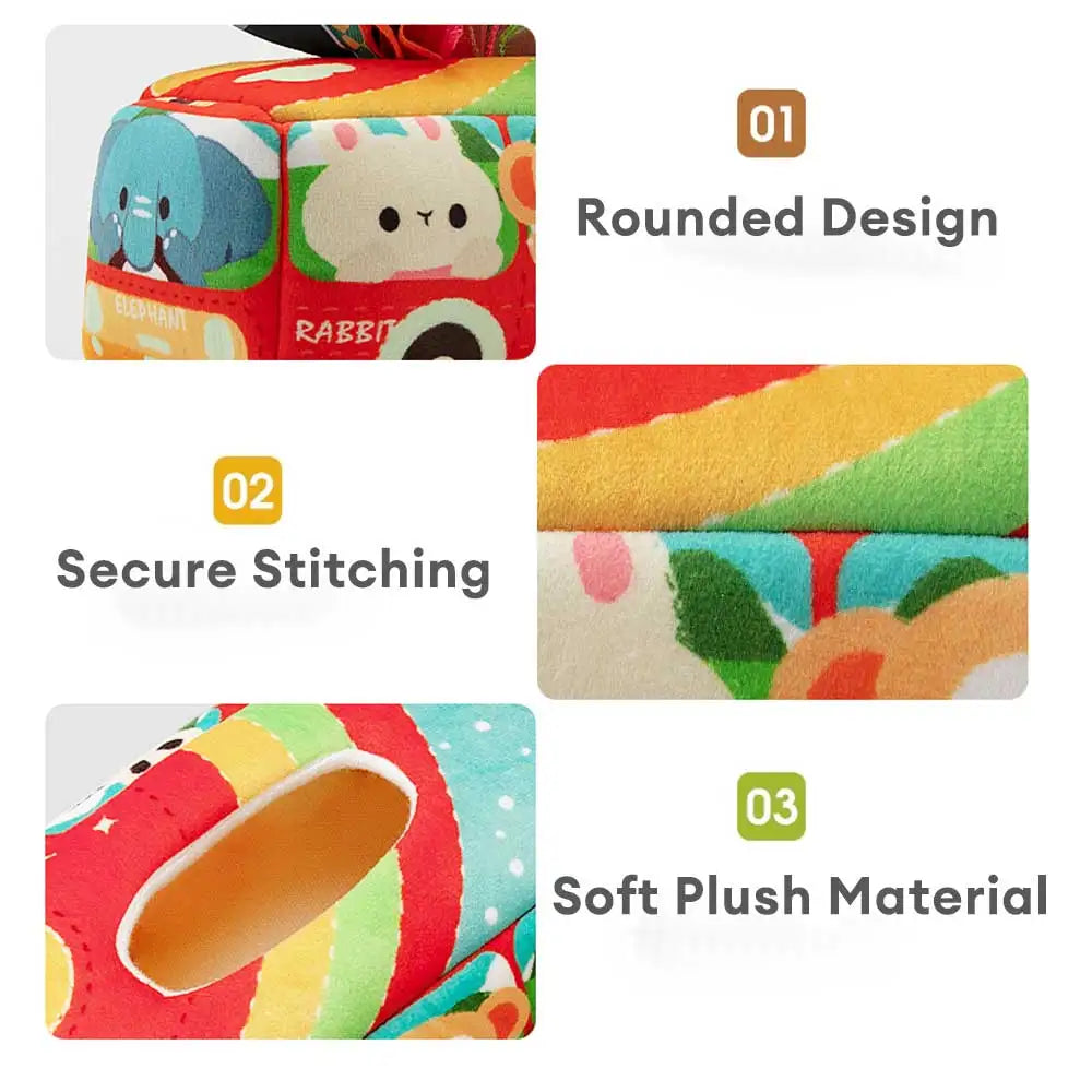 Montessori Cloth Tissue Box Toy Newborn Sensory Toys