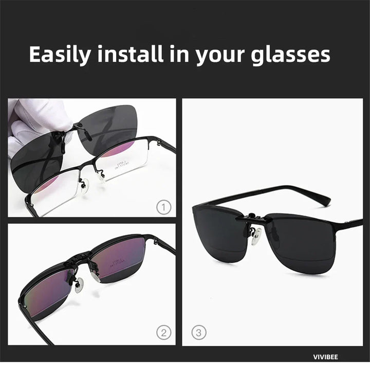 Clip-On Sunglasses Polarized Square Frames UV400 Anti-Glare Night Driving Summer 2026 Trend