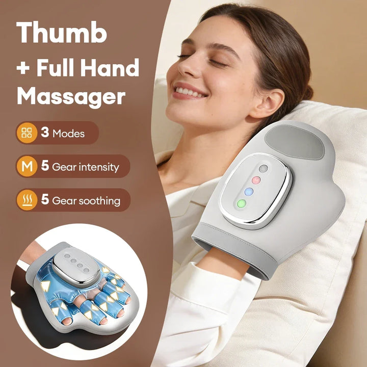 Electric Air Pressure Hand Massager – Finger Airbag Compress Thumb Acupoint Palm Kneading Glove 2026