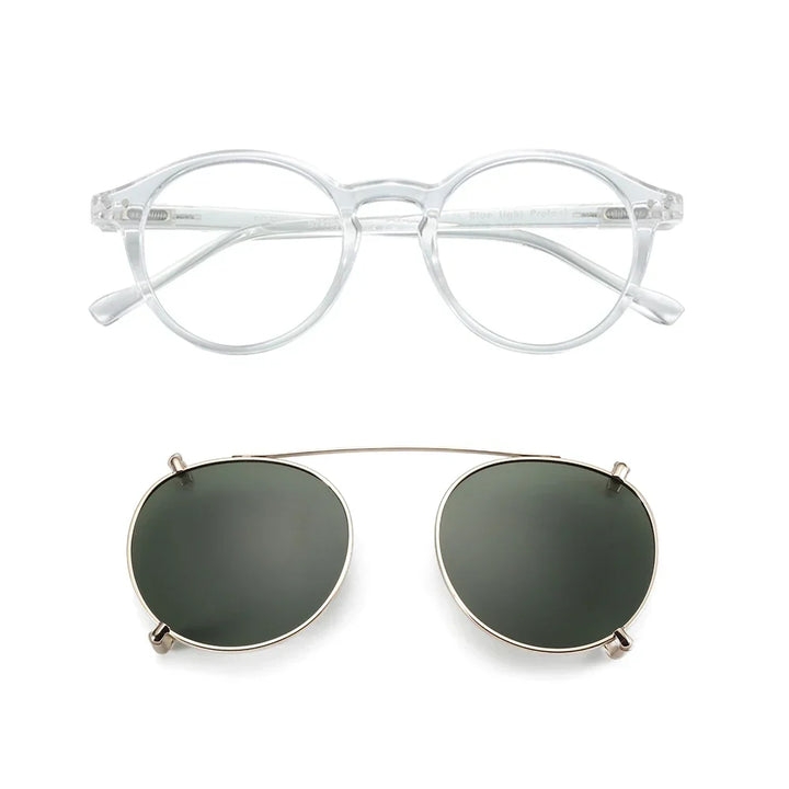 Clip On Sunglasses Retro Round Frames Anti Blue Light Polarizing Clip Ons Summer 2026