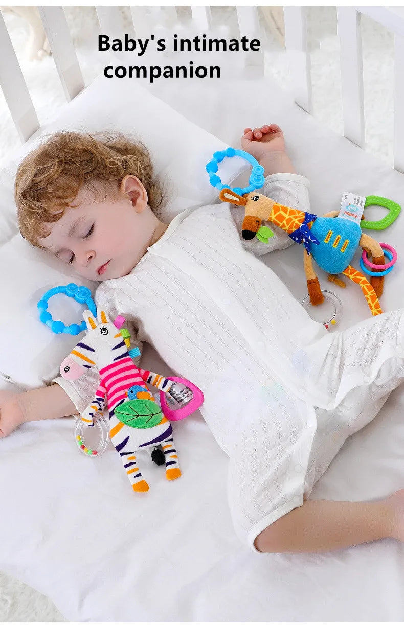 Giraffe Spiral Crib Toy Newborn Sensory Toys Rattle
