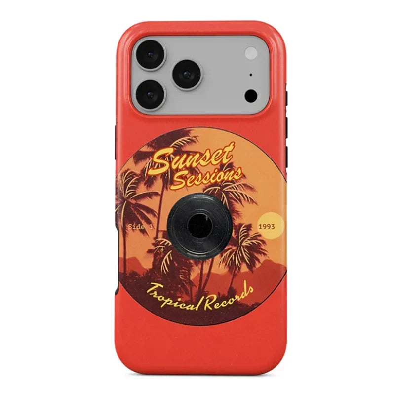Tropical Ocean Double-Layer iPhone Case - PC TPU Cartoon Design Washable Cover for iPhone 11 to 17