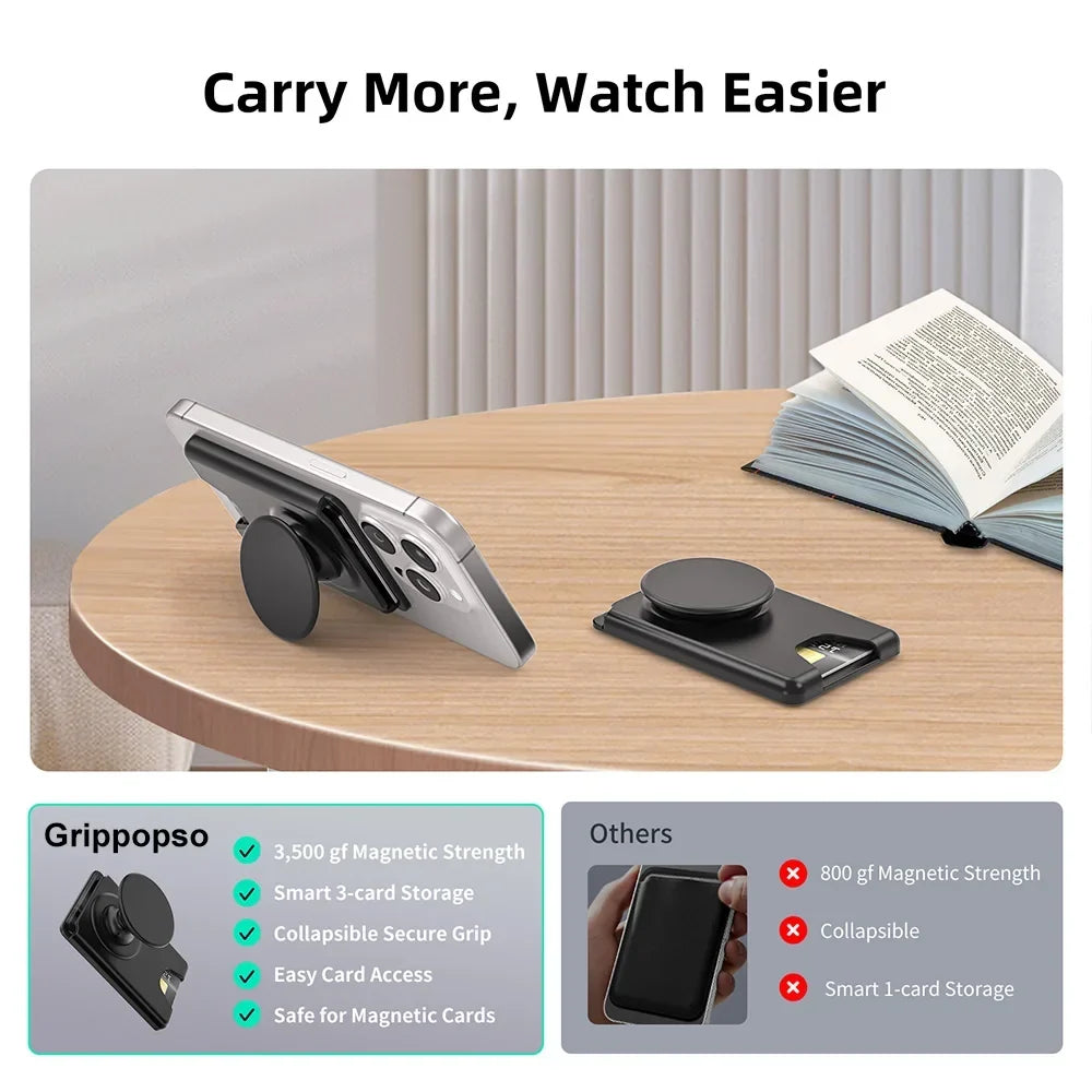 Magnetic Wallet With Expanding Grip For Phones Universal Card Holder Case Anti Scratch And Dustproof Back To School 2026