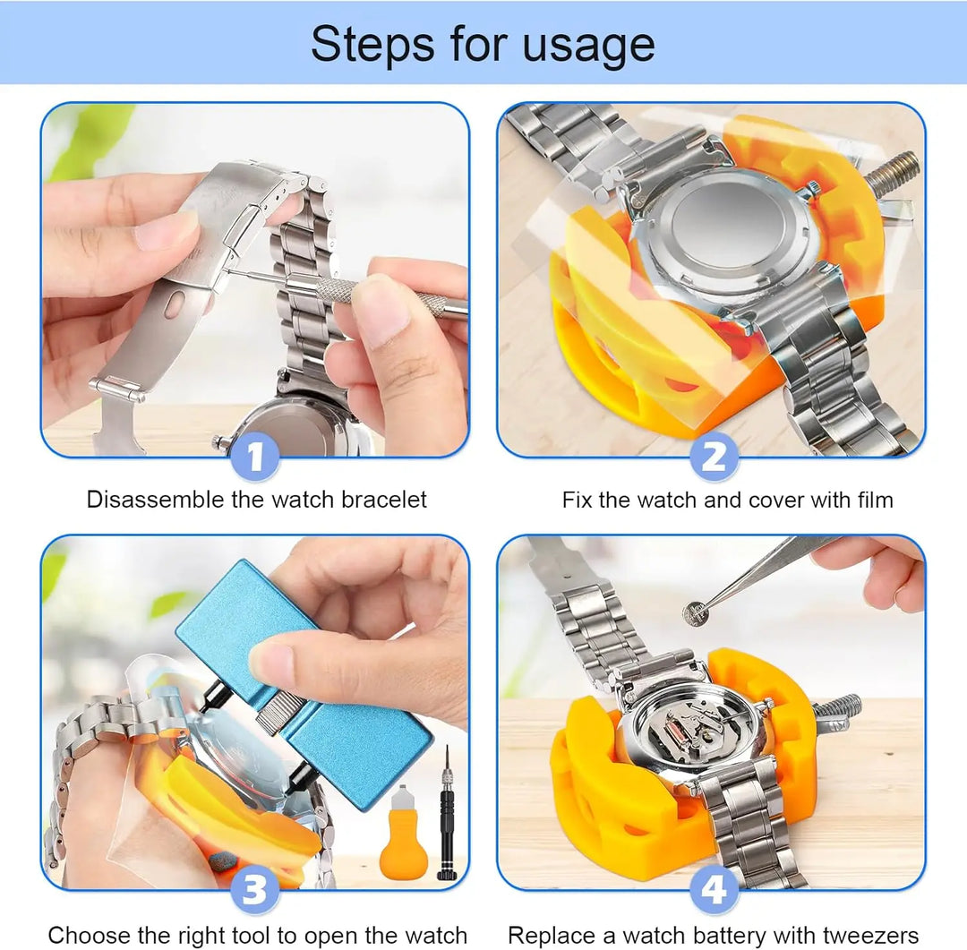 Watch Repair Tool Kit All In One 32-Piece Set Fall 2026 DIY Repair Kit With Screwdrivers Case Opener Tweezers