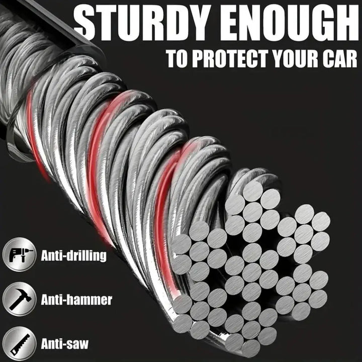 Universal Car Steering Wheel Lock with Seatbelt Buckle – 3-Key Anti-Theft Security Device 2026