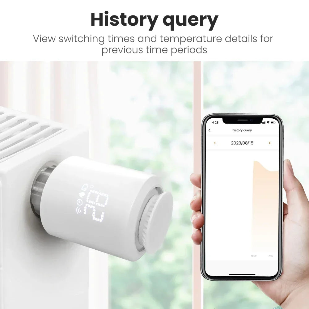 Smart Thermostat TRV Actuator ZigBee3.0 Radiator Valve Controller Voice Assistant Compatible Fall 2025 Gift