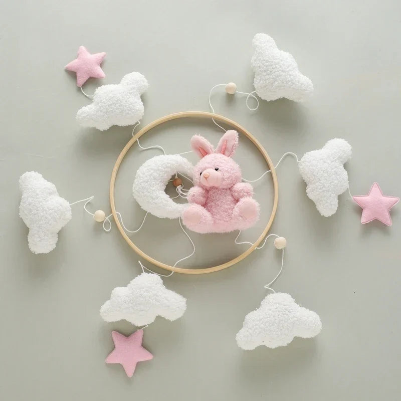 Baby Crib Mobile Wooden Nursery Newborn Sensory Toys