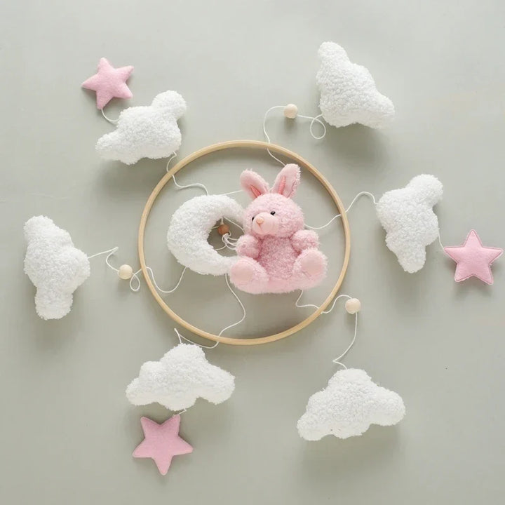 Baby Crib Mobile Wooden Nursery Newborn Sensory Toys